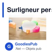 Surligneur personnalisable en plastique avec logo - Brodie - Miniature 4