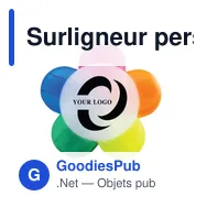 Surligneur personnalisable en plastique avec logo - Brodie - Miniature 5