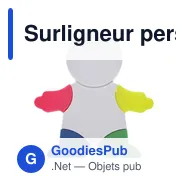 Surligneur personnalisable Ella avec logo - Accessoire de bureau - Miniature 1