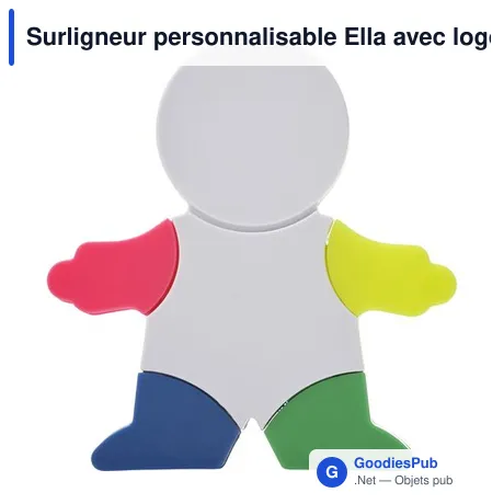 Surligneur personnalisable Ella avec logo - Accessoire de bureau