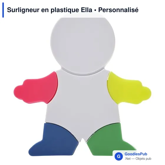 Surligneur personnalisable Ella avec logo - Accessoire de bureau - Image 1