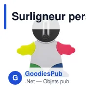 Surligneur personnalisable Ella avec logo - Accessoire de bureau - Miniature 2