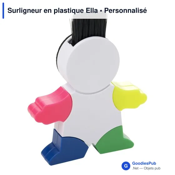 Surligneur personnalisable Ella avec logo - Accessoire de bureau - Image 3