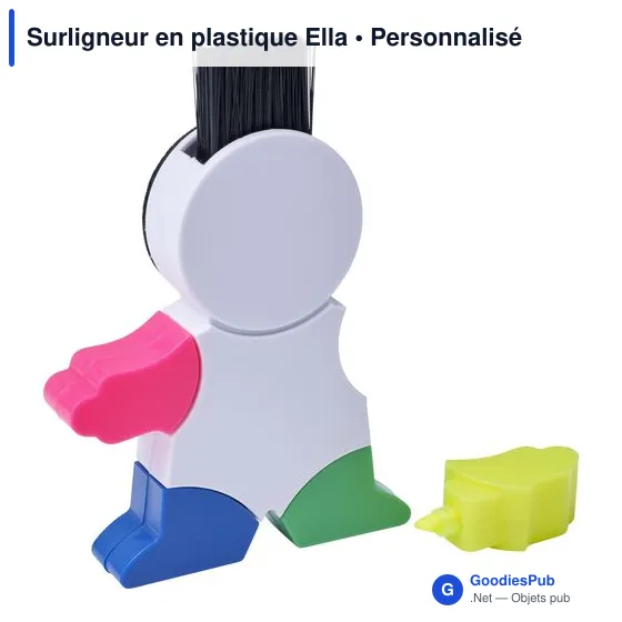 Surligneur personnalisable Ella avec logo - Accessoire de bureau - Image 4