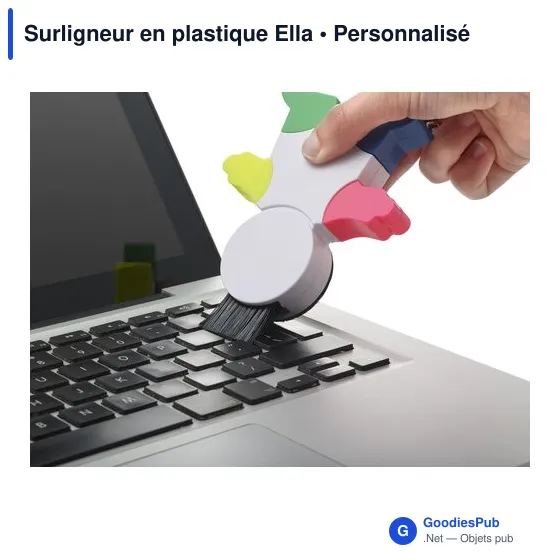 Surligneur personnalisable Ella avec logo - Accessoire de bureau - Image 5