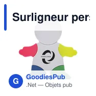 Surligneur personnalisable Ella avec logo - Accessoire de bureau - Miniature 6