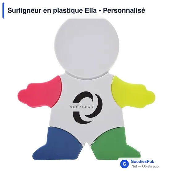 Surligneur personnalisable Ella avec logo - Accessoire de bureau - Image 6