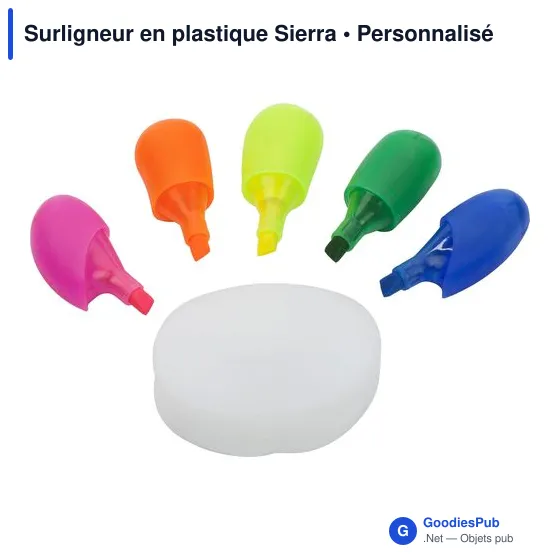 Surligneur personnalisable en plastique avec logo - Sierra - Image 2