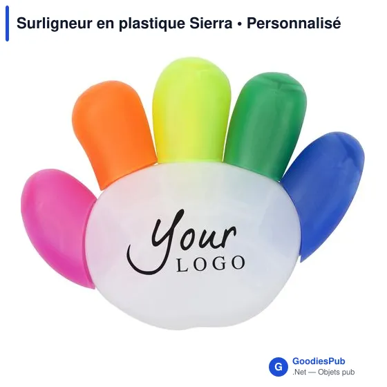 Surligneur personnalisable en plastique avec logo - Sierra - Image 3