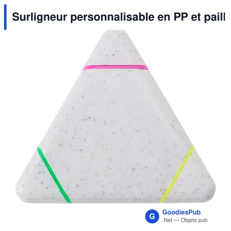 Surligneur personnalisable en PP et paille de blé avec logo