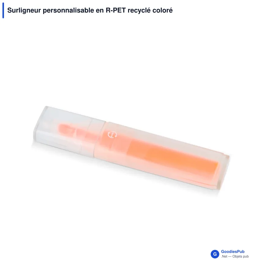 Surligneur personnalisable en R-PET recyclé coloré avec logo - R-PET Color - Image 2