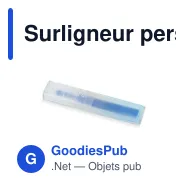 Surligneur personnalisable en R-PET recyclé coloré avec logo - R-PET Color - Miniature 4
