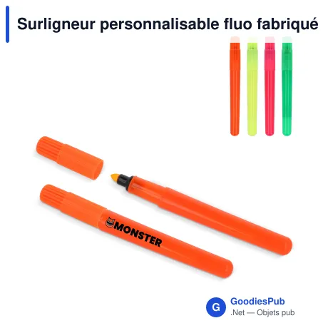 Surligneur personnalisable fluo fabriqué en Europe avec logo - Made in EU