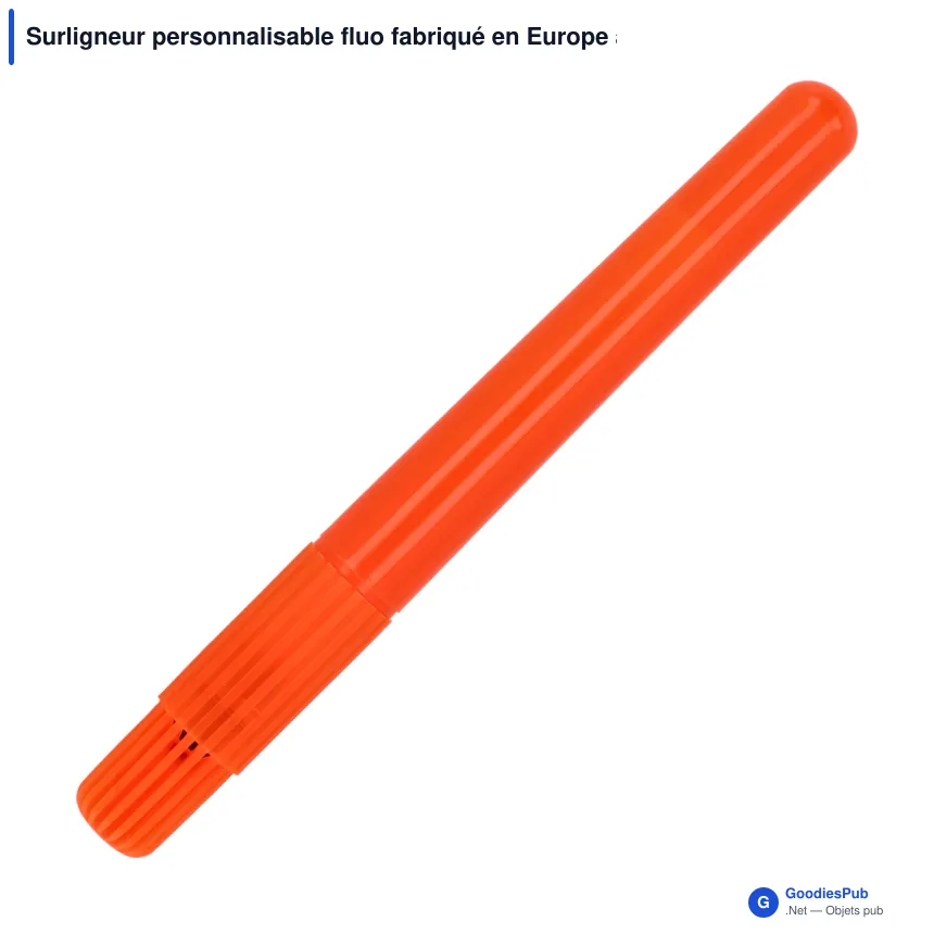 Surligneur personnalisable fluo fabriqué en Europe avec logo - Made in EU - Image 2