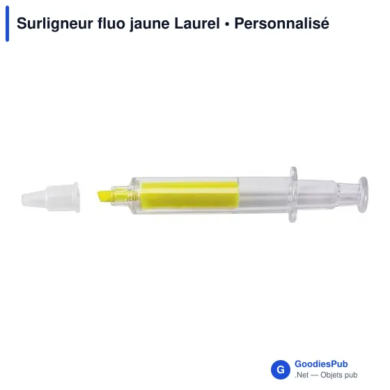 Surligneur fluo personnalisable avec logo - modèle Laurel - Image 1