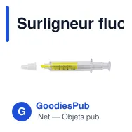 Surligneur fluo personnalisable avec logo - modèle Laurel - Miniature 2
