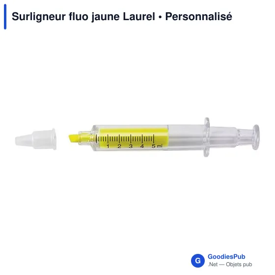 Surligneur fluo personnalisable avec logo - modèle Laurel - Image 2