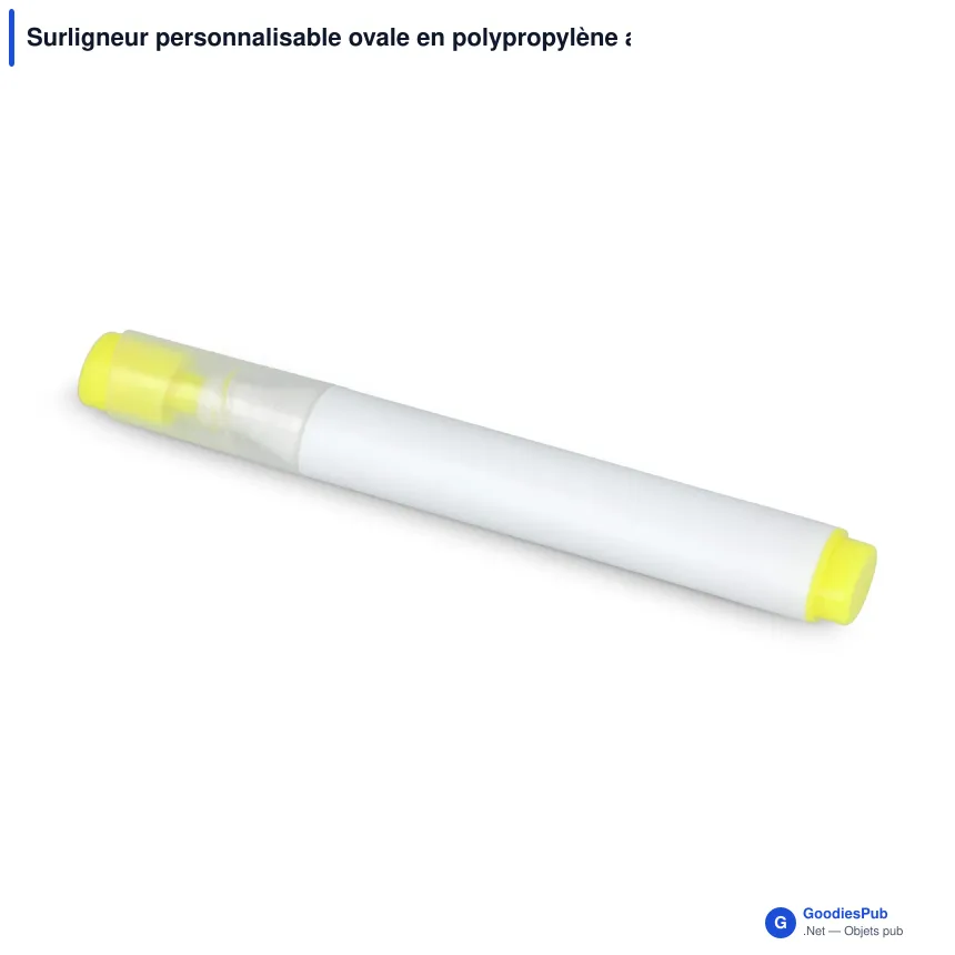 Surligneur personnalisable ovale en polypropylène avec logo - Ovale - Image 2