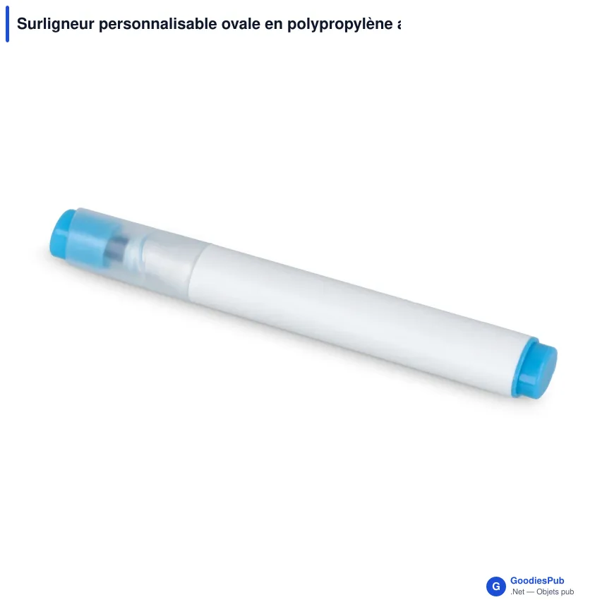 Surligneur personnalisable ovale en polypropylène avec logo - Ovale - Image 3