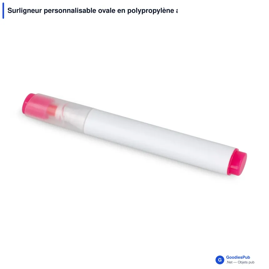 Surligneur personnalisable ovale en polypropylène avec logo - Ovale - Image 4
