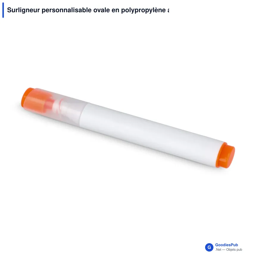 Surligneur personnalisable ovale en polypropylène avec logo - Ovale - Image 5