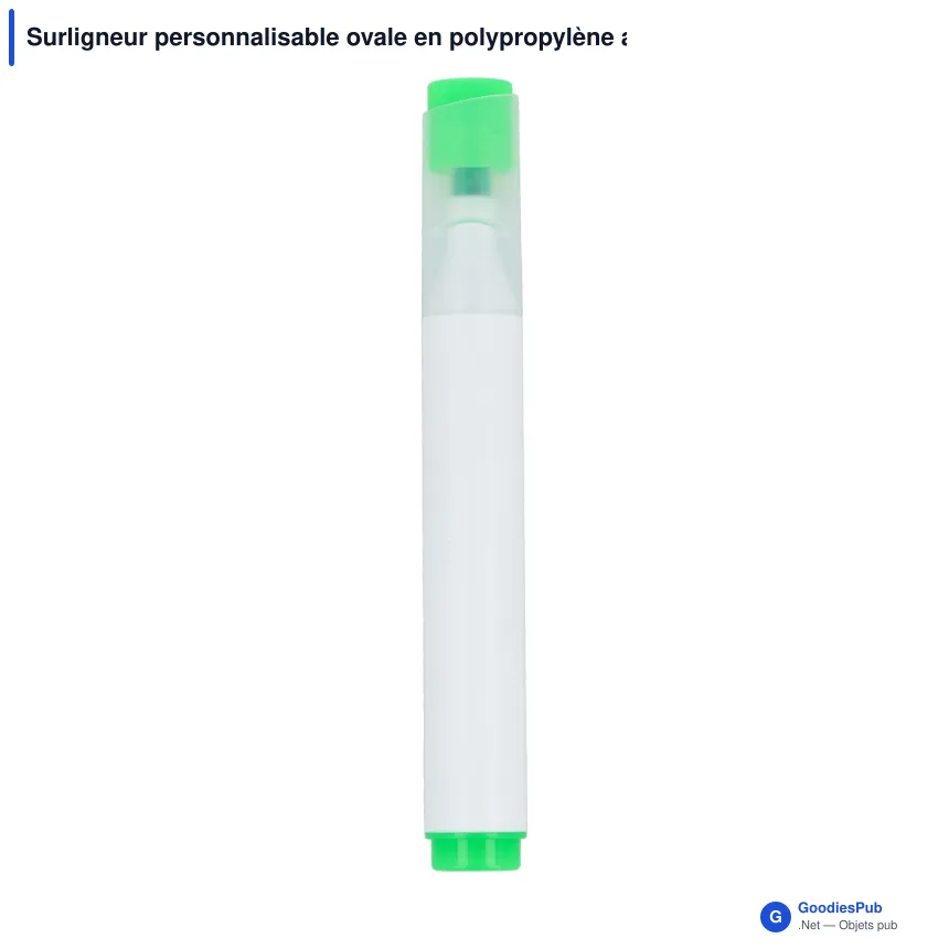 Surligneur personnalisable ovale en polypropylène avec logo - Ovale - Image 6