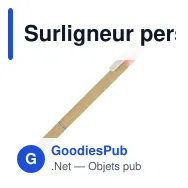 Surligneur personnalisable en papier kraft avec logo - Kraft - Miniature 3