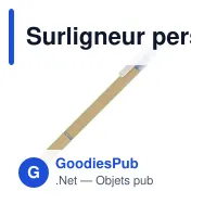 Surligneur personnalisable en papier kraft avec logo - Kraft - Miniature 4