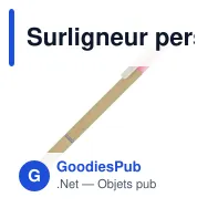 Surligneur personnalisable en papier kraft avec logo - Kraft - Miniature 5