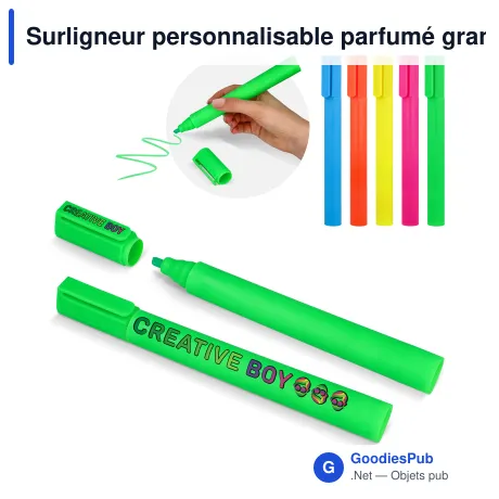Surligneur personnalisable parfumé grand format avec logo - Jumbo