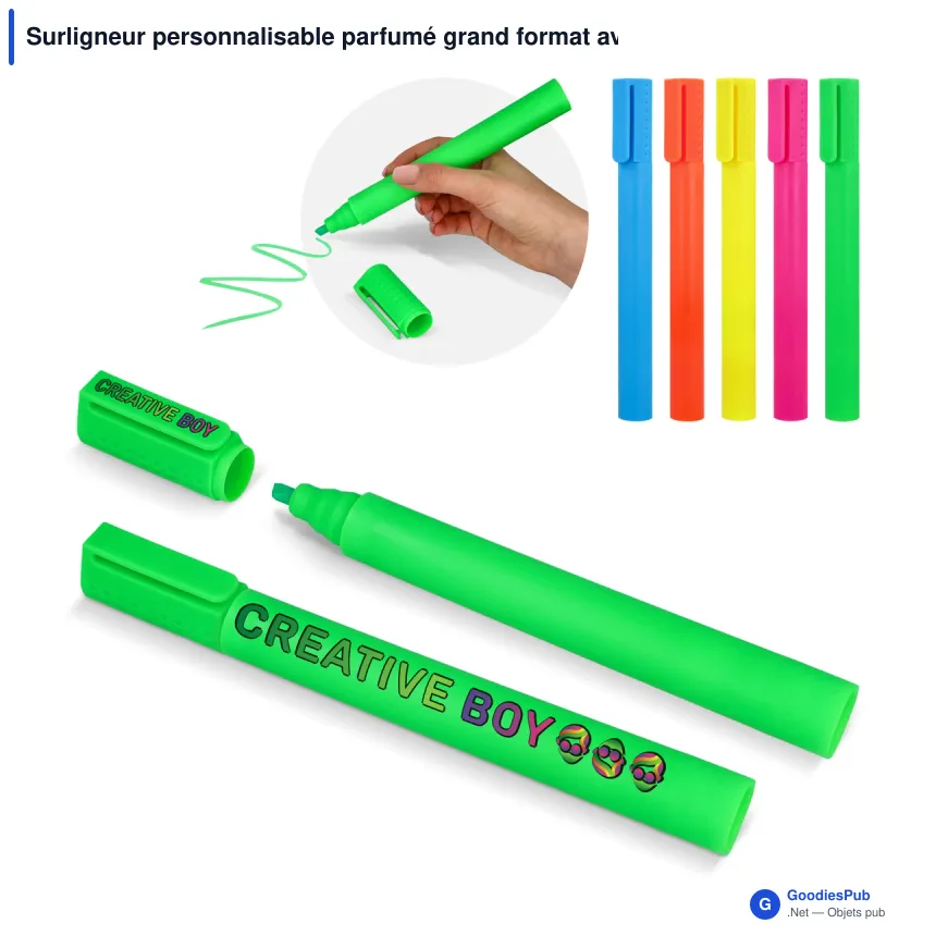 Surligneur personnalisable parfumé grand format avec logo - Jumbo - Image 1