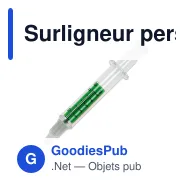 Surligneur personnalisable en forme de seringue avec logo - Seringue - Miniature 4