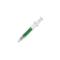Variante Transparent vert - Surligneur personnalisable en forme de seringue avec logo - Seringue