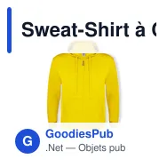 Sweat-Shirt à Capuche + Crémaillère Adulte "keya" SWZ280 - Miniature 1