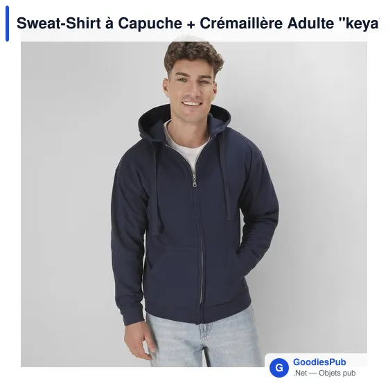 Sweat-Shirt à Capuche + Crémaillère Adulte "keya" SWZ280 - Image 2