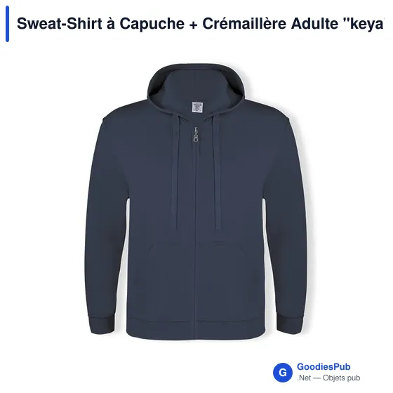 Sweat-Shirt à Capuche + Crémaillère Adulte "keya" SWZ280 - Image 11