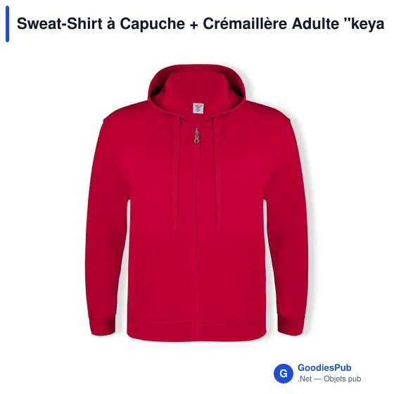 Sweat-Shirt à Capuche + Crémaillère Adulte "keya" SWZ280 - Image 3