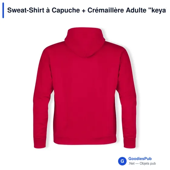 Sweat-Shirt à Capuche + Crémaillère Adulte "keya" SWZ280 - Image 10