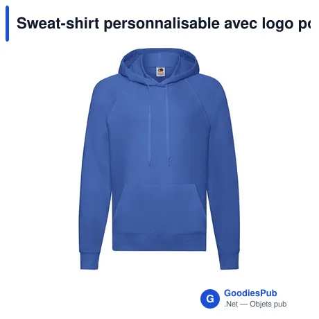 Sweat-shirt personnalisable avec logo pour entreprise - Modèle Lightweight Hooded S
