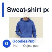 Sweat-shirt personnalisable avec logo pour entreprise - Modèle Lightweight Hooded S - Miniature 2