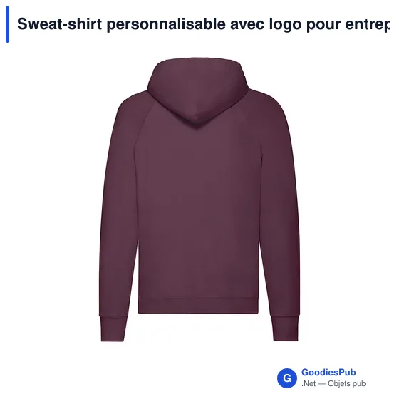 Sweat-shirt personnalisable avec logo pour entreprise - Modèle Lightweight Hooded S - Image 11