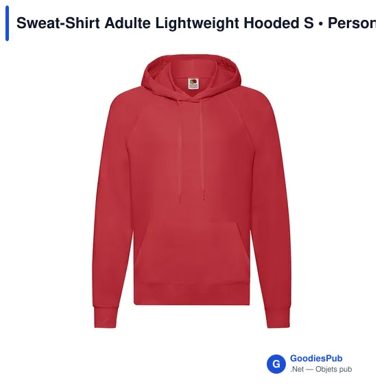 Sweat-shirt personnalisable avec logo pour entreprise - Modèle Lightweight Hooded S - Image 9