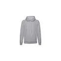 Variante gris - Sweat-shirt personnalisable avec logo pour entreprise - Modèle Lightweight Hooded S