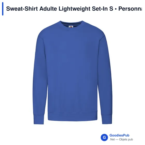 Sweat-shirt personnalisable pour entreprise avec logo - Lightweight Set-In S - Image 1