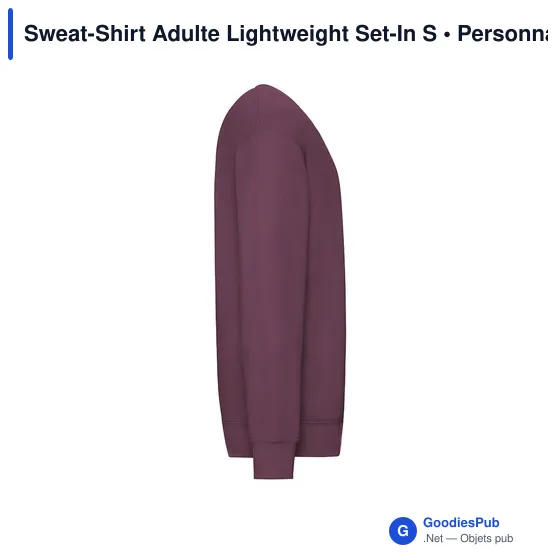 Sweat-shirt personnalisable pour entreprise avec logo - Lightweight Set-In S - Image 11