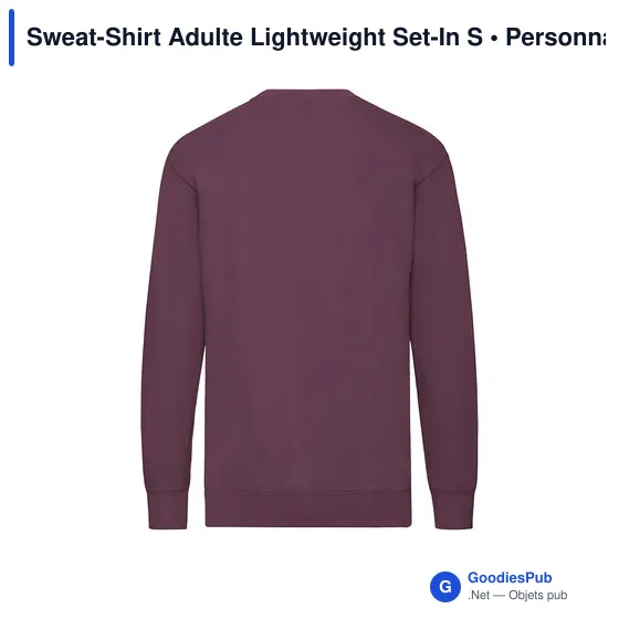 Sweat-shirt personnalisable pour entreprise avec logo - Lightweight Set-In S - Image 12