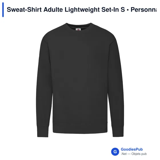 Sweat-shirt personnalisable pour entreprise avec logo - Lightweight Set-In S - Image 9