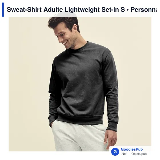 Sweat-shirt personnalisable pour entreprise avec logo - Lightweight Set-In S - Image 10