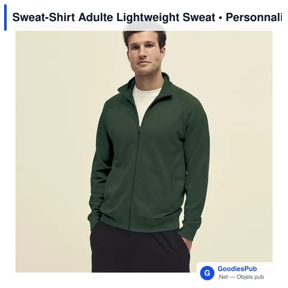 Sweat-shirt personnalisable pour entreprise avec logo - modèle Lightweight Sweat - Image 2