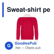 Sweat-shirt personnalisable pour entreprise avec logo - modèle Lightweight Sweat - Miniature 3